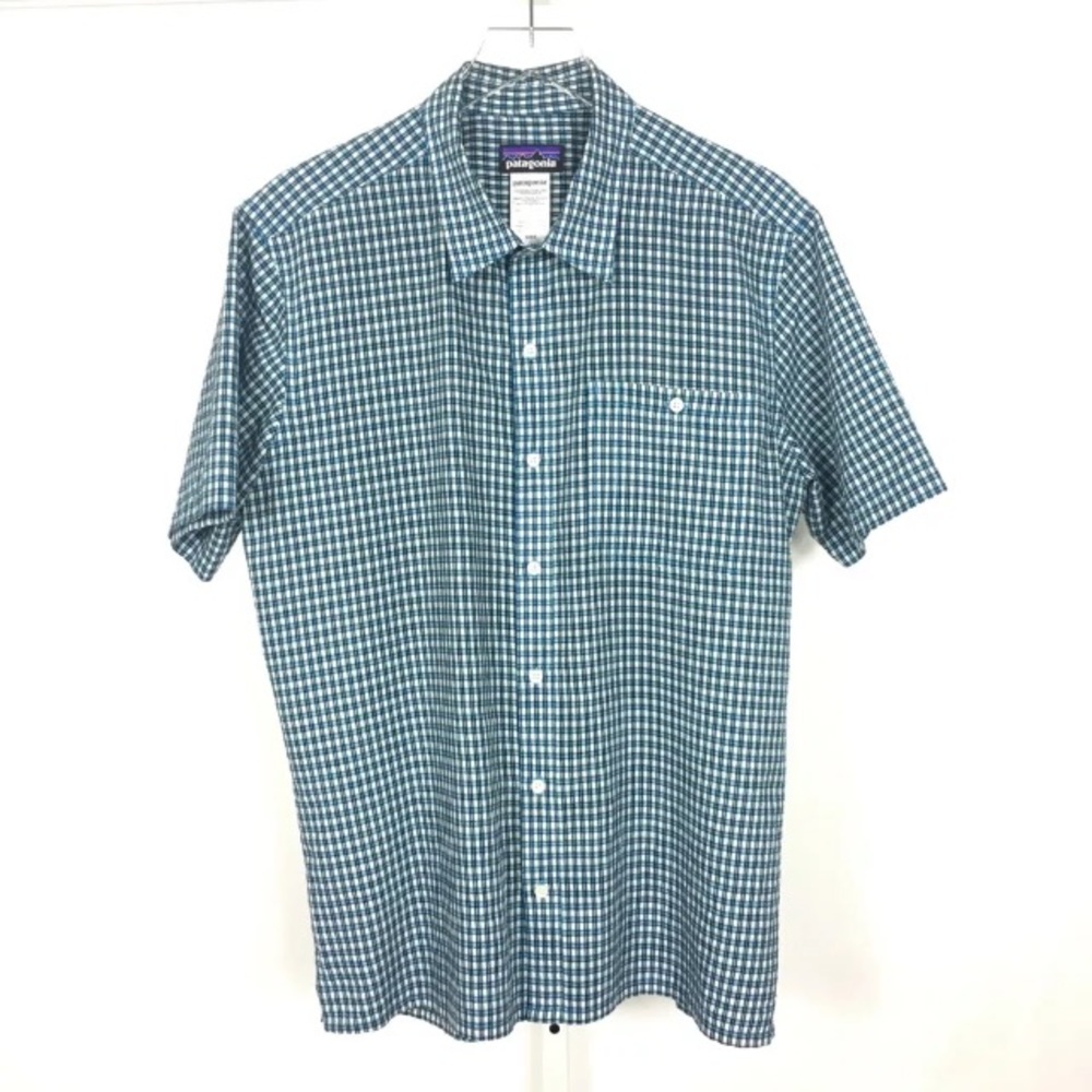 Patagonia Men’s Short Sleeve Plaid Shirt Size L